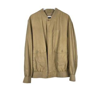 Paul and Shark Yachting Beige Silk Bomber Jacket Unisex Sz XL